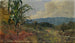 Landscape painting with giant corn in the foreground - Frank Buchser — artwork view