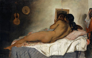 Frank Buchser - Naked Spanish Gypsy Woman with Mirror.webp