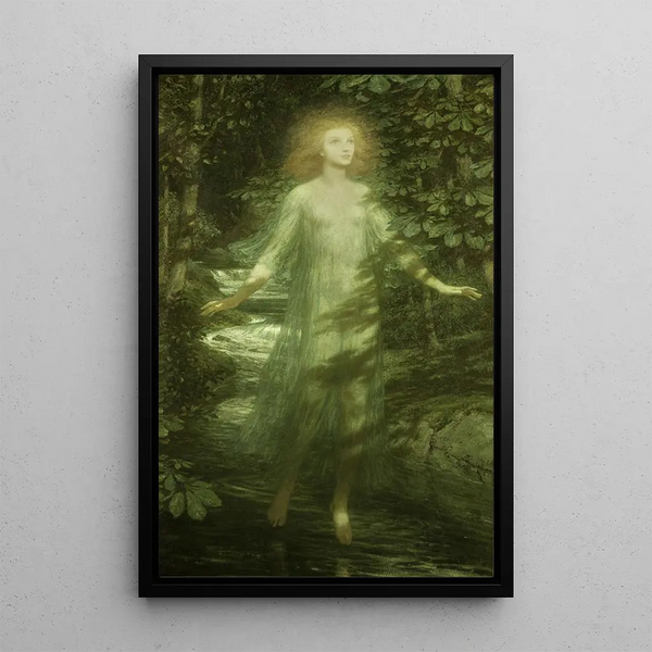 La Fille de la Lune - Frank Dicksee — framed artwork on a wall