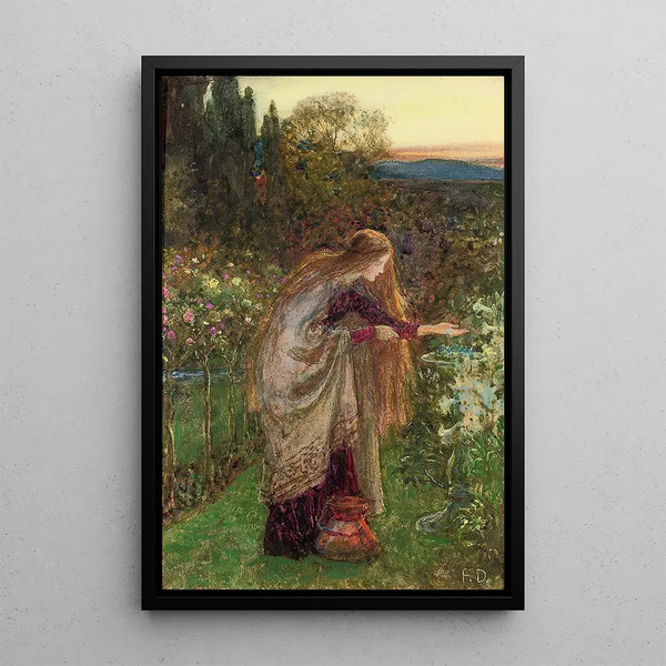 La Plante Sensible - Frank Dicksee — framed artwork on a wall