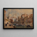 Venice View Painting, the dome of Santa Maria della Salute seen from the back of the Da Mula palace looking east - Frank Dillon — framed artwork on a wall
