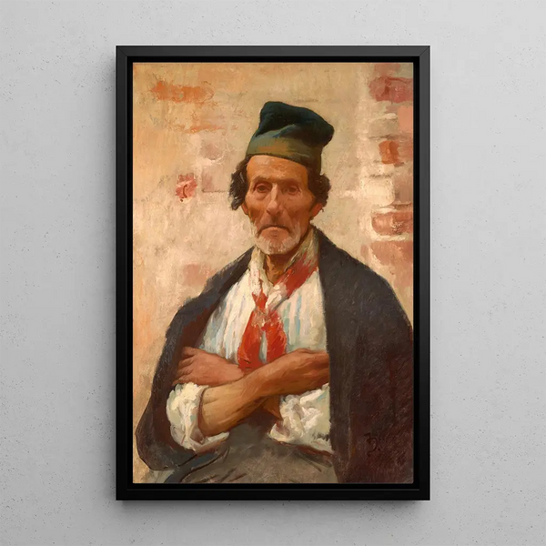 Fisherman of Chioggia - Frank Duveneck — framed artwork on a wall