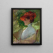 Portrait of the Lady with the Red Hat by Maggie Wilson - Frank Duveneck — framed artwork on a wall