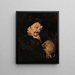 a Man Holding a Skull - Frank Duveneck — framed artwork on a wall