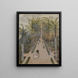 L'allée des palmiers - Frank E. Case — framed artwork on a wall