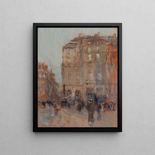 A Gray Day in Paris - Frank Edwin Scott — framed artwork on a wall