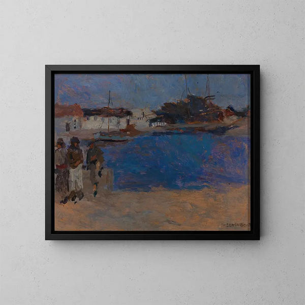 Côte aux environs de Cherbourg - Frank Edwin Scott — framed artwork on a wall