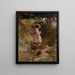 Child Picking Flowers - Frank Hector Tompkins — framed artwork on a wall