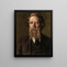 Portrait of an Old Bearded Man - Frank Hector Tompkins — framed artwork on a wall