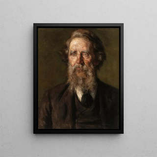 Portrait of an Old Bearded Man - Frank Hector Tompkins — framed artwork on a wall