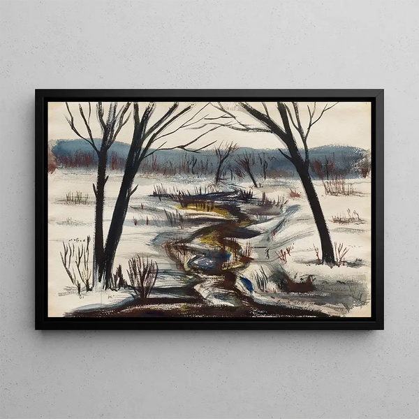 Landscape of Rhode Island - Frank Herman Alston Jr. — framed artwork on a wall