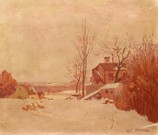 Winter Landscape Painting - Frank Howard Marschall — artwork view