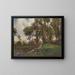 Figures se baignant dans un ruisseau - Frank Hutton Shill — framed artwork on a wall