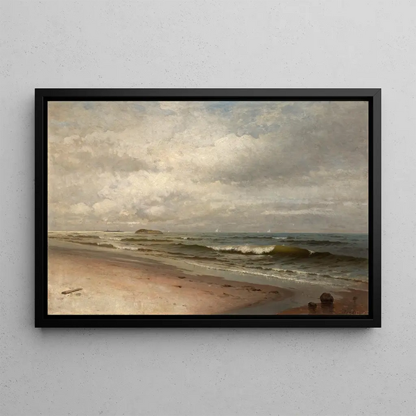Plage de Bass Rocks, Gloucester, Massachusetts - Frank Knox Morton Rehn — framed artwork on a wall