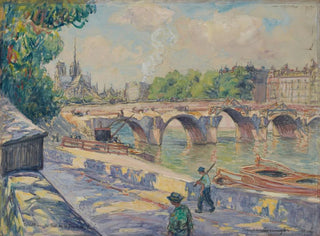 Démolition du pont de la Tournelle - Frank Milton Armington — artwork view