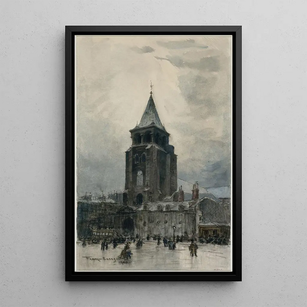 L'Église Saint-Germain-des-Prés - Frank Myers Boggs — framed artwork on a wall