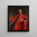 Portrait painting of J. P. Morgan Jr. 1867-1943 in Cambridge gown - Frank Owen Salisbury — framed artwork on a wall