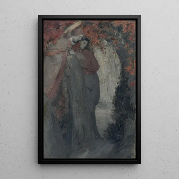 Homme et Femme Debout - Frank Vincent DuMond — framed artwork on a wall