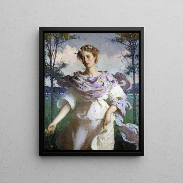 Summer Painting - Frank Weston Benson — framed artwork on a wall