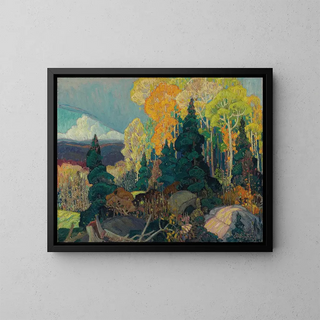 Autumn Hill - Franklin Carmichael — framed artwork on a wall