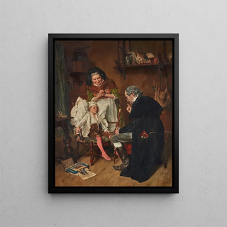The little patient - François-Adolphe Grison — framed artwork on a wall