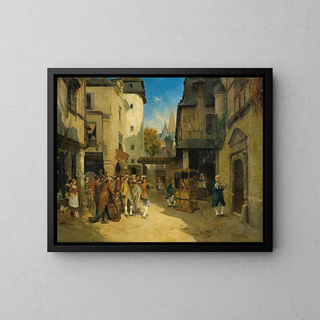 La Sérénade - François-Adolphe Grison — framed artwork on a wall