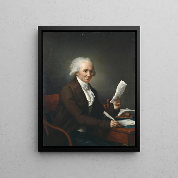 Gentleman in his Office - François-André Vincent — framed artwork on a wall