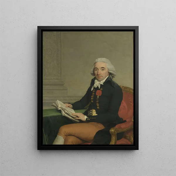 Portrait of a Man - François-André Vincent — framed artwork on a wall