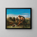 Scene on the Nile: a family is attacked by a crocodile - François-Auguste Biard — framed artwork on a wall