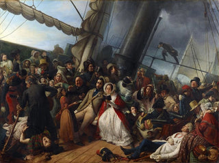Mal de mer au bal à bord d'une corvette anglaise - François-Auguste Biard — artwork view