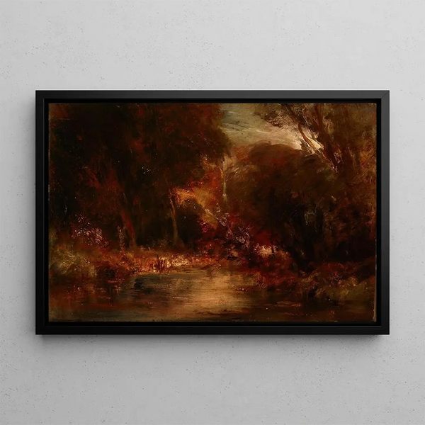 Forest Landscape Painting - François-Auguste Ravier — framed artwork on a wall