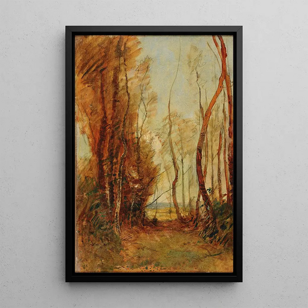 Poplars in Spring - François-Auguste Ravier — framed artwork on a wall