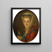 Portrait painting presumed of Henriette Caudron, the artist's wife - François-Bruno Deshays de Colleville — framed artwork on a wall