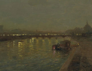 Lights on the Saint-Pré Bridge in Paris - François-Charles Cachoud — artwork view