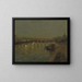 Lights on the Saint-Pré Bridge in Paris - François-Charles Cachoud — framed artwork on a wall