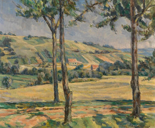 Landscape Painting with Three Trees - François-Charles Schenckbecher — artwork view