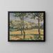 Landscape Painting with Three Trees - François-Charles Schenckbecher — framed artwork on a wall