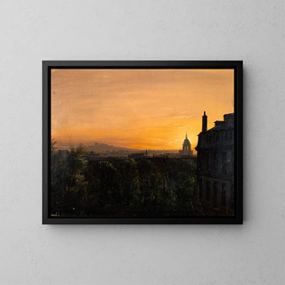 View of Paris from Montparnasse - François-Edme Ricois — framed artwork on a wall
