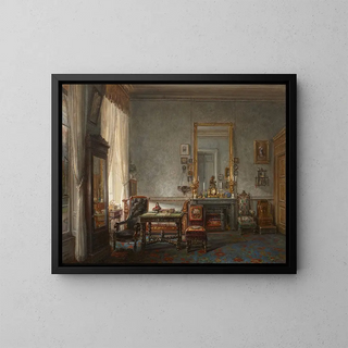 View of an Interior - François-Edme Ricois — framed artwork on a wall