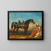 an Arab stallion and his groom in Egypt - François-Gabriel-Guillaume Lépaulle — framed artwork on a wall