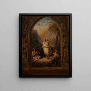Saint Vincent de Paul arriving in Tunis - François Gabriel Guillaume Lepaul — framed artwork on a wall