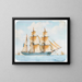 The boat l'Atalaya - François-Geoffroy Roux — framed artwork on a wall