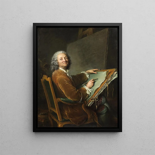 Hubert Drouais, the artist's father - François-Hubert Drouais — framed artwork on a wall