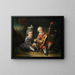 The portraits of M. de Bthune's children playing with a dog - François-Hubert Drouais — framed artwork on a wall