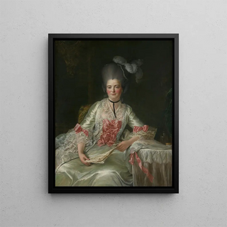 Marie Rinteau, called Mademoiselle de Verrières - François-Hubert Drouais — framed artwork on a wall