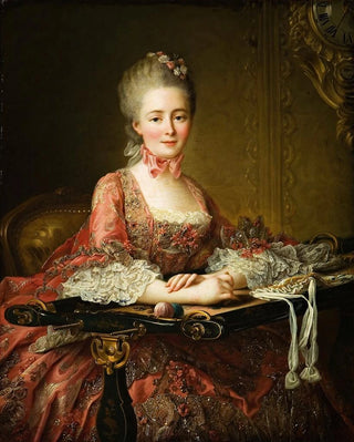 Marquise de Caumont la Force - François-Hubert Drouais — artwork view