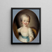 Portrait of a Little Girl in a White Dress Known as Alexandrine Lenormant d'Étiolles - François-Hubert Drouais — framed artwork on a wall