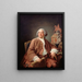 Portrait painting of the sculptor Edme Bouchardon, 1698-1762 - François-Hubert Drouais — framed artwork on a wall