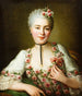 Portrait Painting of a Lady Known as Mademoiselle Doré - François-Hubert Drouais — artwork view