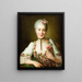 Portrait Painting of a Lady Known as Mademoiselle Doré - François-Hubert Drouais — framed artwork on a wall